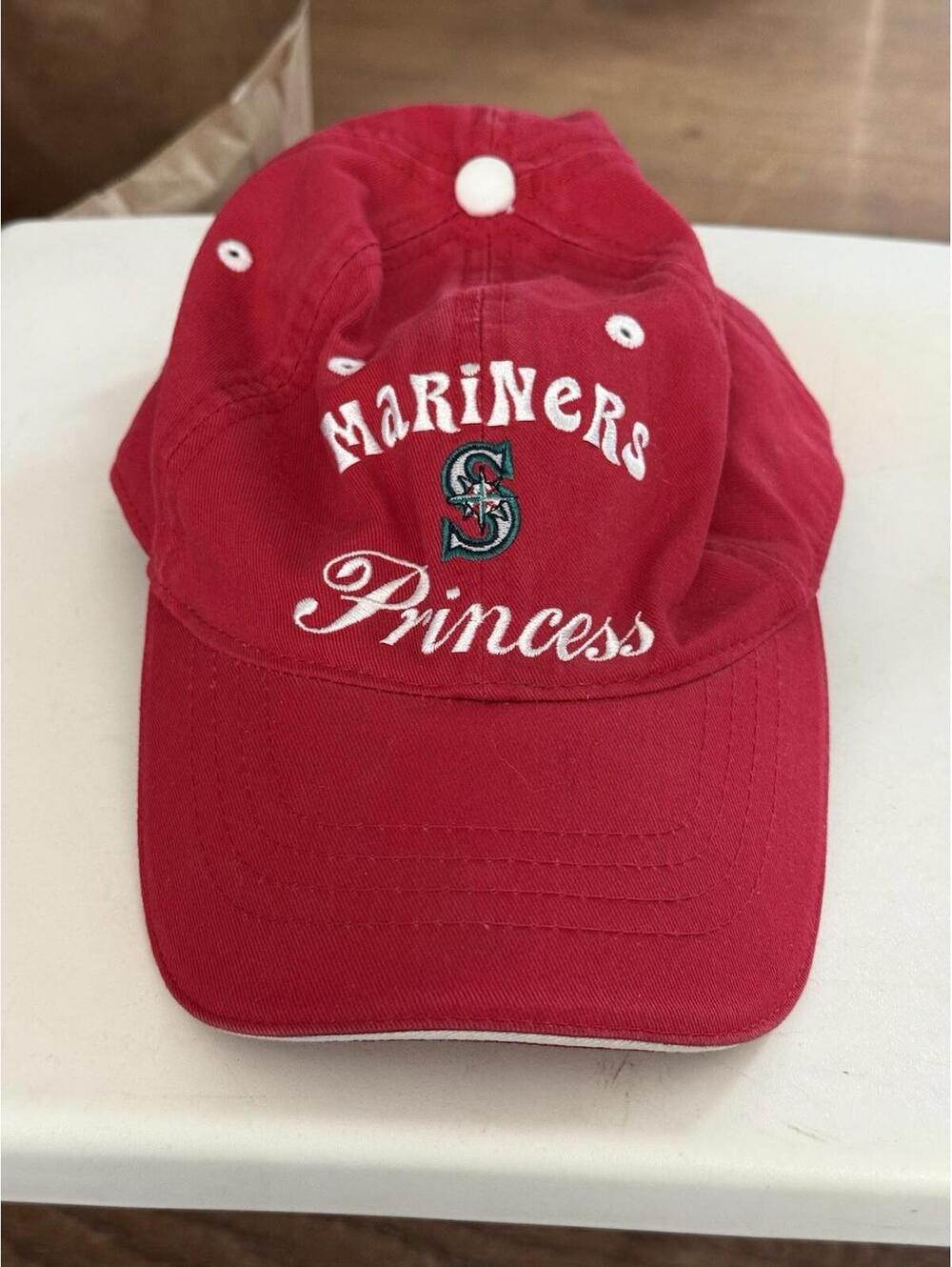 Seattle Mariners Princess Youth Baseball Cap Pink w/  Embroidered Logos